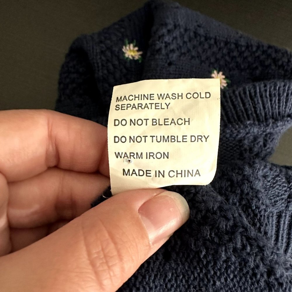 Paige Knit Floral Crop Tube Top in Blue - Picture 6 of 7